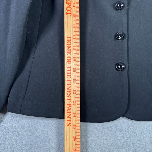 VTG Positive Attitude Blazer Women 16 Black Peach Lined Collar Y2K Party Evening - Picture 7 of 10